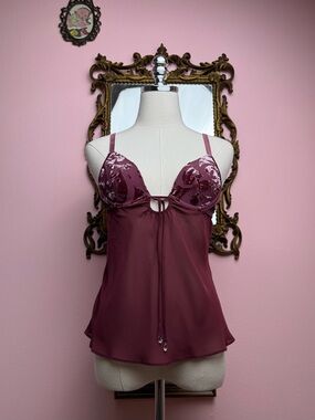 Victoria’s Secret Very Sexy Mauve Velvet Burnout Underwire Bra Cami Camisole